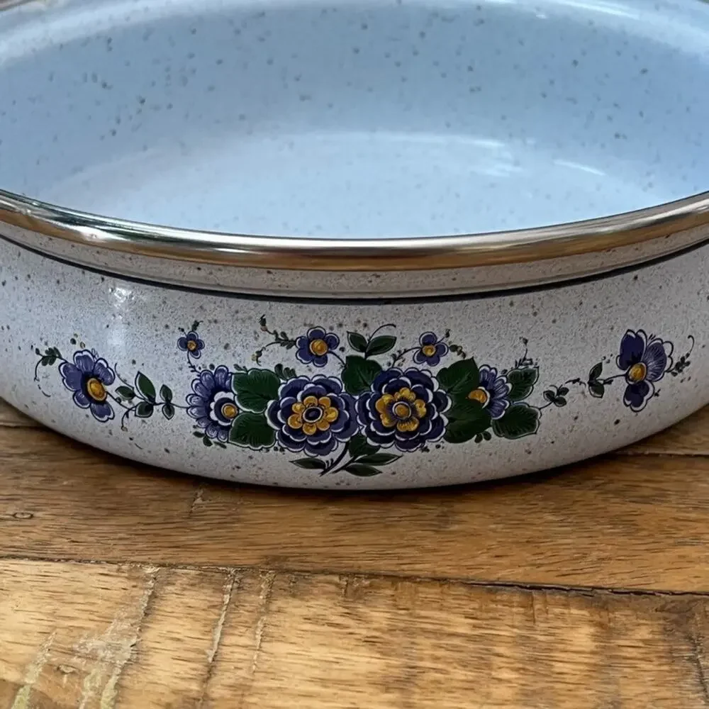 Vtg Fissler Asta Enamelware Pan Skillet Dish 8.5